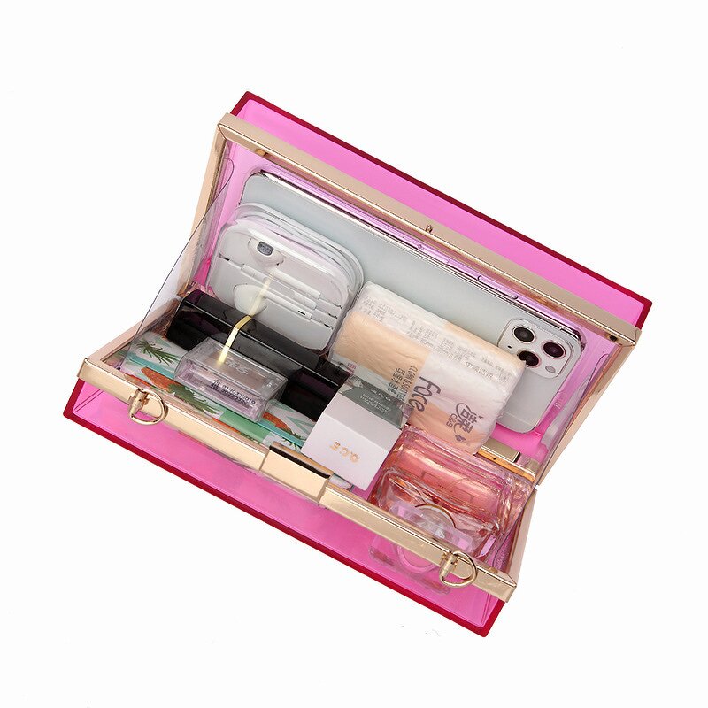 Lady Evening Clutch Manufacturer - OEM/ODM Luxury Metal Frames Plastic Hard Shell Fancy Design