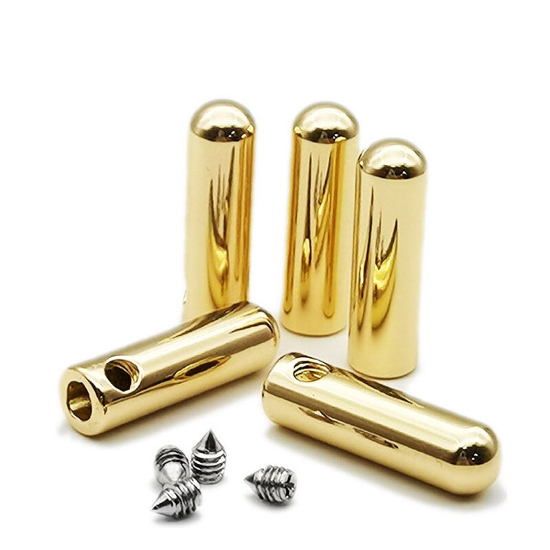 Rope Buckle Factory - OEM/ODM Custom Logo Bucket Leather Gold Crimped Tip End Cap