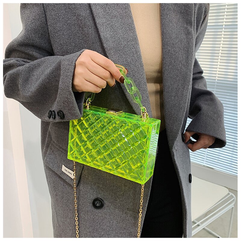 Acrylic Evening Clutch Factory - OEM/ODM Wholesale 2023 Ladies Transparent Chain Trendy Women's