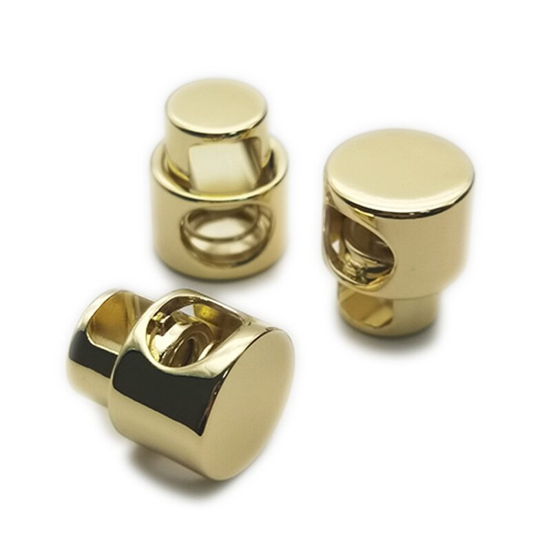 Cord Locks Factory - OEM/ODM High Quality Matt Black Gold Round Zinc Alloy Spring Metal