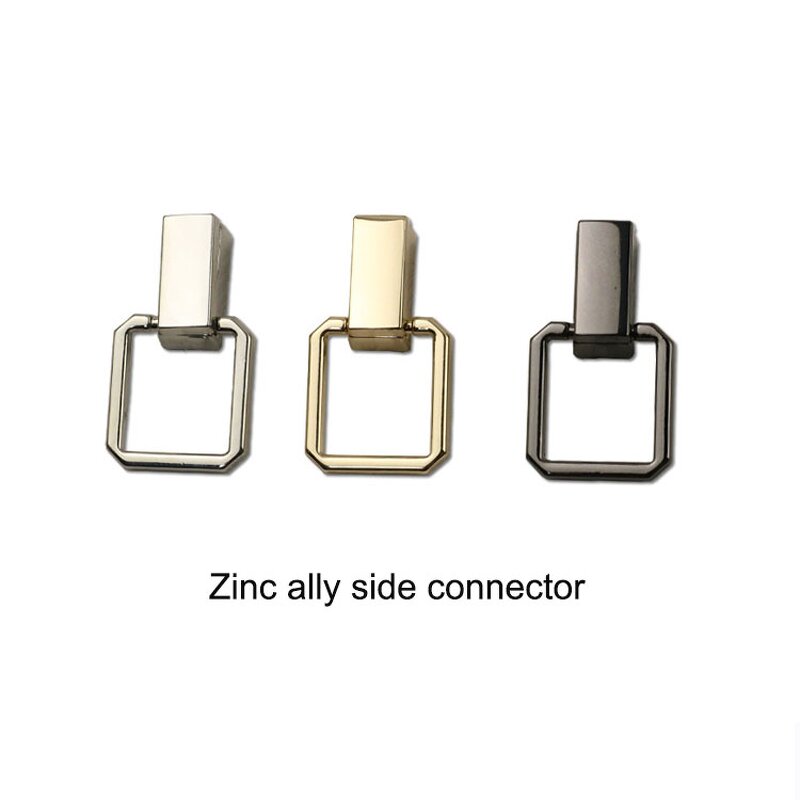 Square D Hardware Manufacturer - OEM/ODM Bag Accessories Zinc Alloy Ring Side Clip Buckles