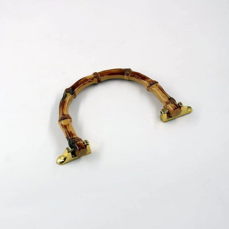 Plastic Bamboo Handles Manufacturer - OEM/ODM Semicircle Wooden Color for DIY Craft Sewing Bag