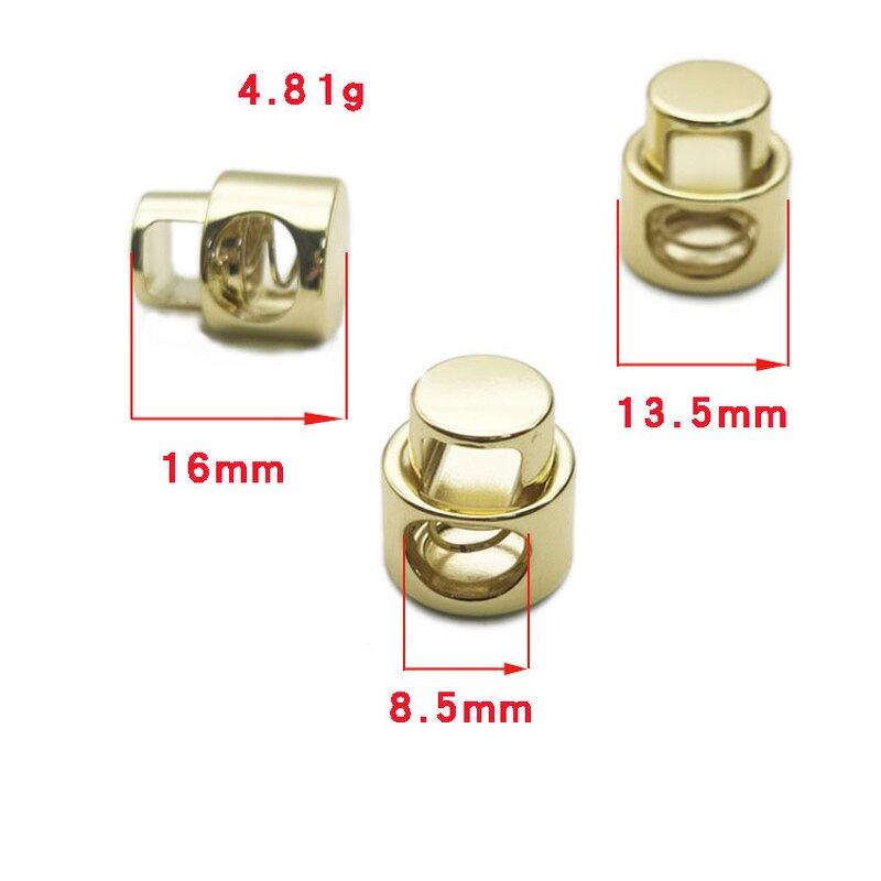 Cord Locks Factory - OEM/ODM High Quality Matt Black Gold Round Zinc Alloy Spring Metal