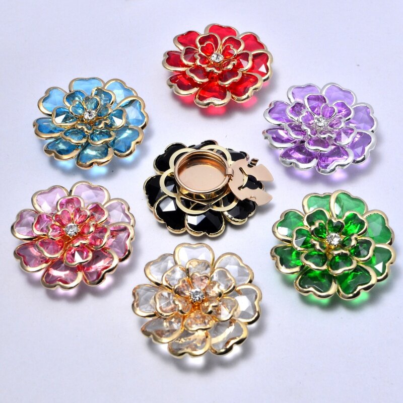Metal Jewelry Button Covers Manufacturer - OEM/ODM Ready Stock Crystal Flower Heart Shape Wedding