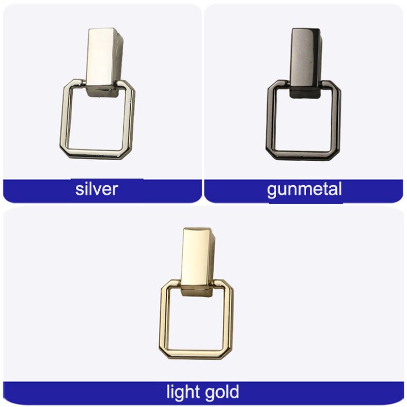 Square D Hardware Manufacturer - OEM/ODM Bag Accessories Zinc Alloy Ring Side Clip Buckles