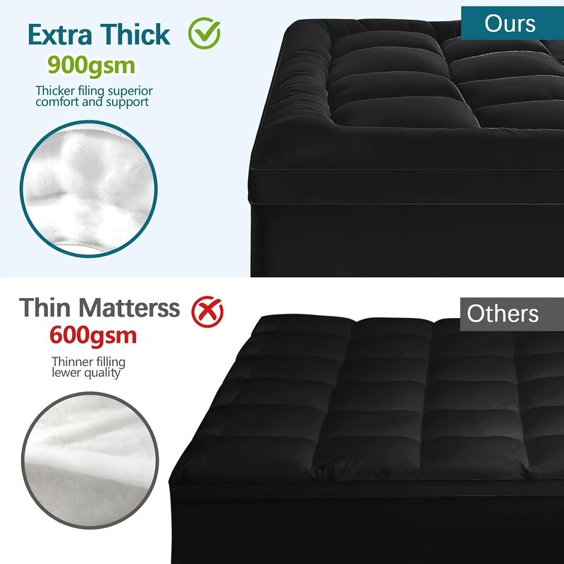 Mattress Pad Manufacturer - 21" Deep Pocket Quilted Washable Topper