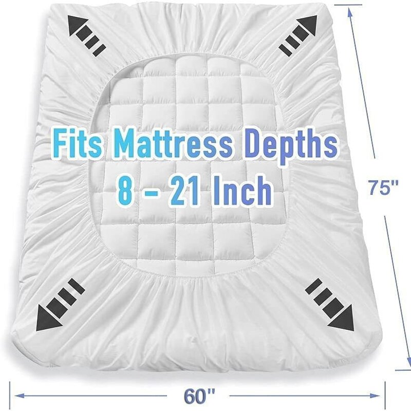 Mattress Pad Factory - 100% Cotton Machine Washable Premium Covers