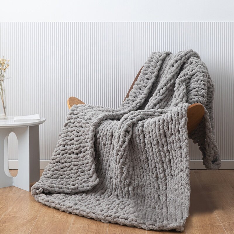Chenille Blanket Manufacturer - Hypoallergenic Washable Hand Knitted