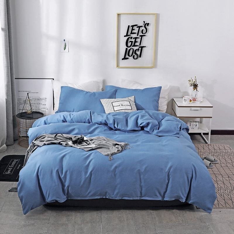 Duvet Cover Set Factory - Luxury Solid Color Modern 3 Piece Set