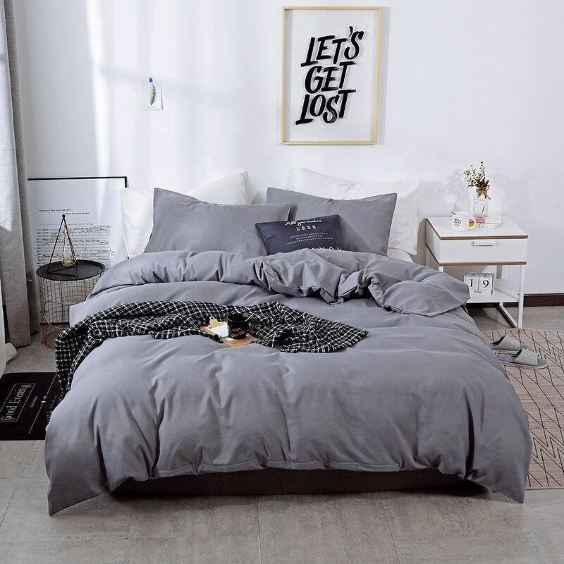 Duvet Cover Set Factory - Luxury Solid Color Modern 3 Piece Set
