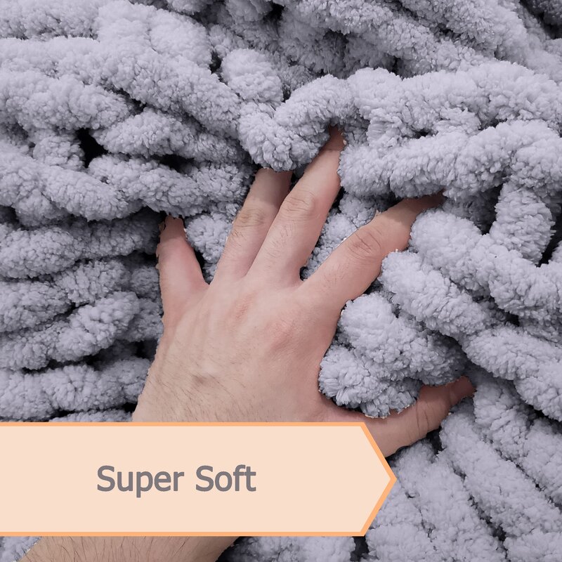 Knitted Blanket Supplier - Luxury Chunky Chenille Handmade Crochet