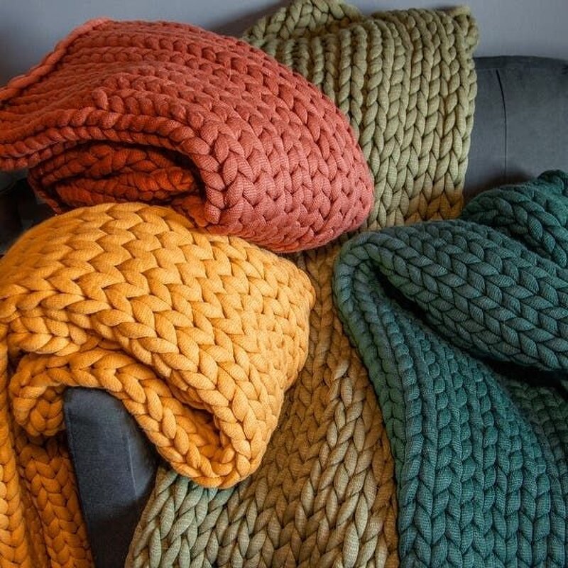 Weighted Blanket Factory - Recycled Polyester Handmade Chunky Knitted