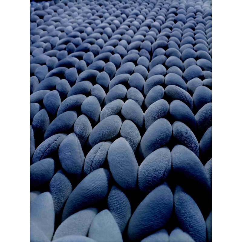 Weighted Blanket Manufacturer - Custom Recycled Chunky Velvet Knitted