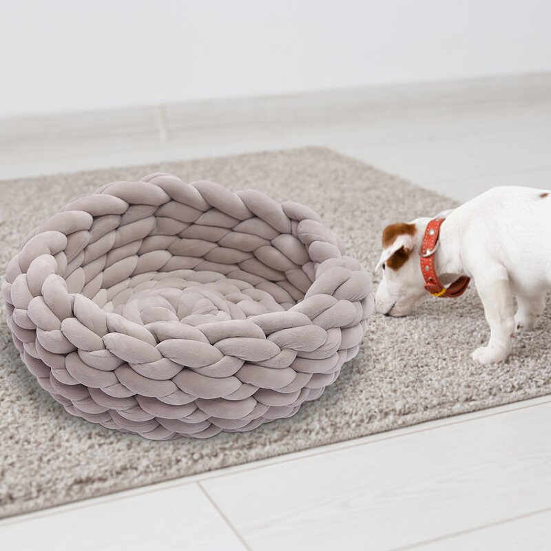 Pet Bed Factory - Handmade Warm Chunky Yarn Knit Cat Dog Bed