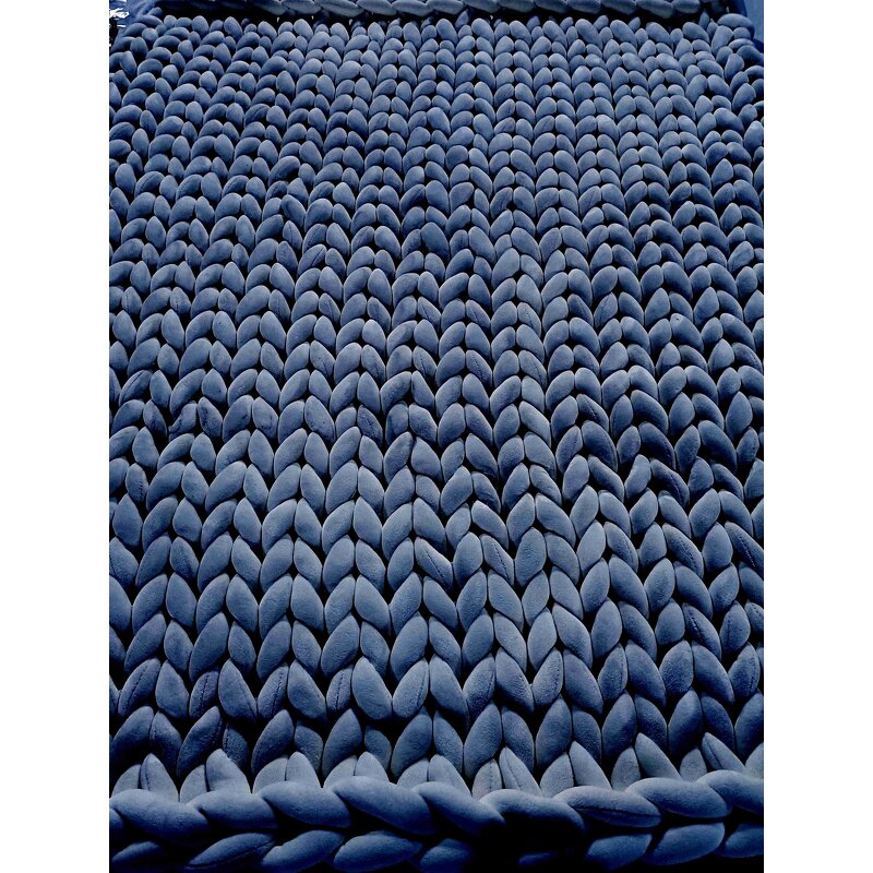 Weighted Blanket Manufacturer - Custom Recycled Chunky Velvet Knitted