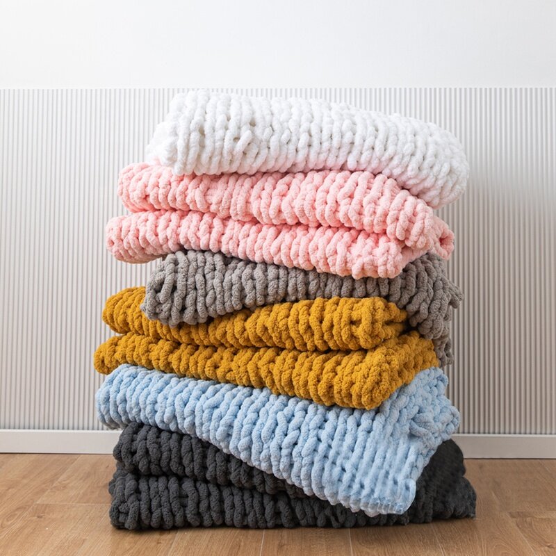 Chenille Blanket Manufacturer - Hypoallergenic Washable Hand Knitted