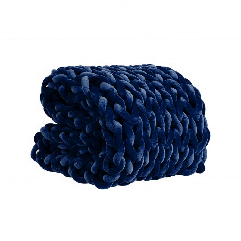 Weighted Blanket Manufacturer - Custom Recycled Chunky Velvet Knitted