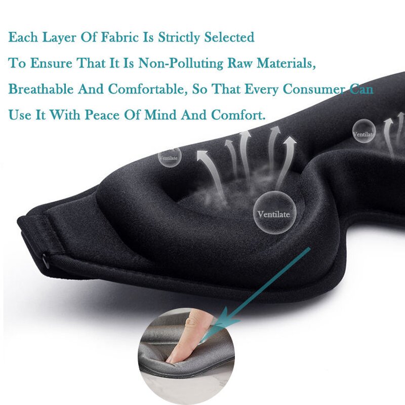 Sleeping Eye Mask Factory - Luxury Eyelash Extension 3D Contoured Night