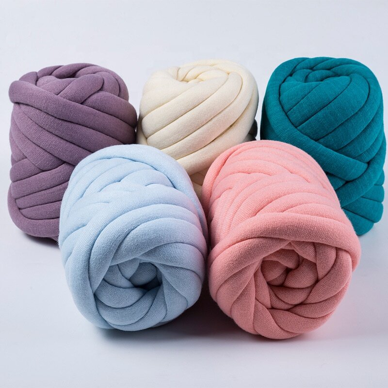 Chunky Tube Yarn Factory - Blend Cotton Anti-Static Melange Yarn