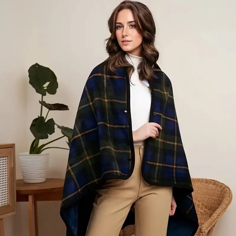 Shawl Blanket Manufacturer - Autumn Winter Button Fixed Dual-Use