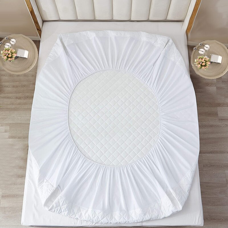 Mattress Protector Factory - White Queen Size Quilted Waterproof