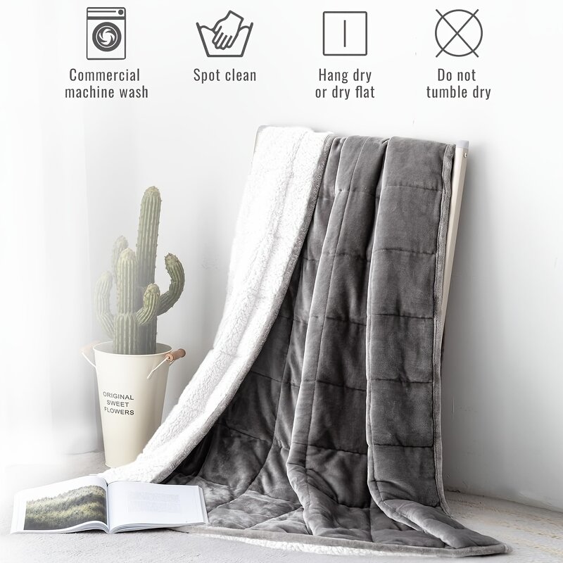 Weighted Blanket Factory - Premium Heavy Quilted Sherpa Fleece Custom