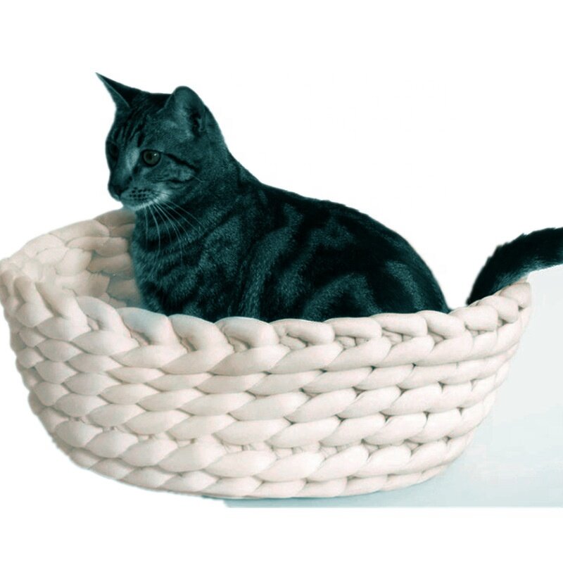 Pet Kennel Manufacturer - Handmade Knit Puppy Kitten Cave Sleeping Bag