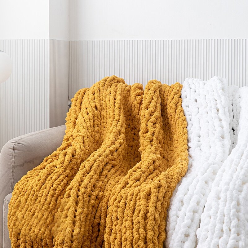 Chenille Blanket Manufacturer - Hypoallergenic Washable Hand Knitted