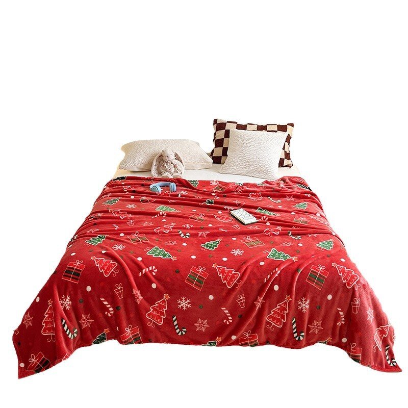 Christmas Blanket Manufacturer - Large Flannel Super Soft Red Coral