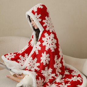 Hooded Blanket Manufacturer - Custom Logo Flannel Fleece for Kids Adults