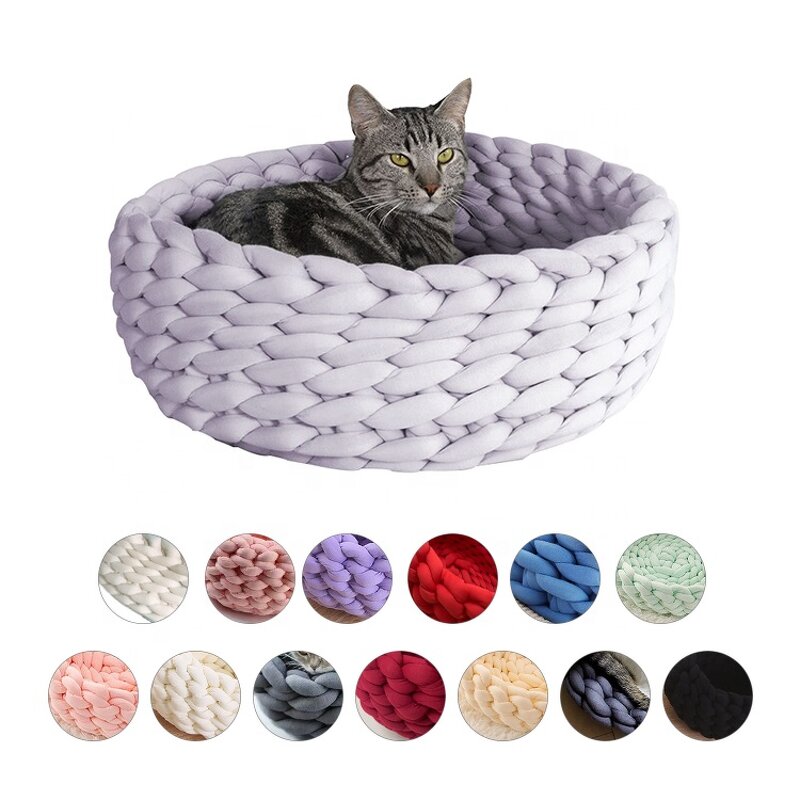 Pet Kennel Manufacturer - Handmade Knit Puppy Kitten Cave Sleeping Bag