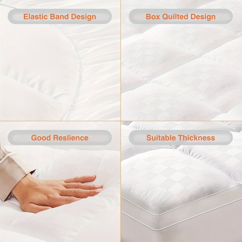 Mattress Topper Factory - Fluffy Breathable Quilted Cooling Bed Mat