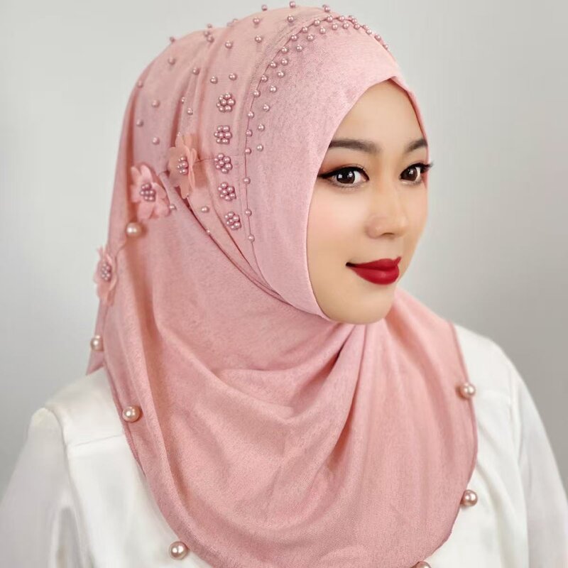 Hijab Cap Factory - OEM/ODM Wholesale Ready Stock Malay Style Beaded Embroidered