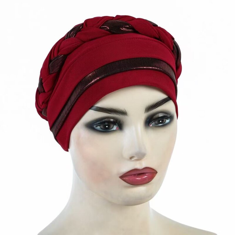 Hijab Cap Manufacturer - OEM/ODM New Multi-color Short Braid Glitter Instant