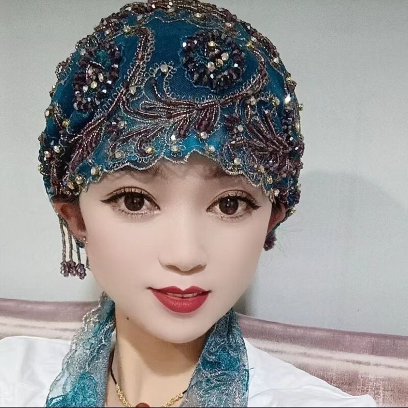 Hijab Cap Manufacturer - OEM/ODM 2025 New Moroccan Style Fish Tail Tassel Gold Thread