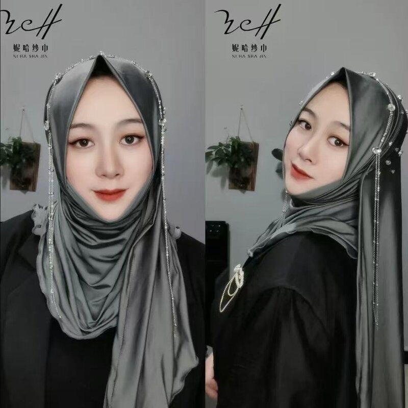 Muslim Scarf Manufacturer - OEM/ODM 2025 New Milk Silk Soft Brim Double-Sided