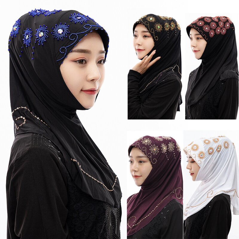 Muslim Headscarf Factory - OEM/ODM Dropshipping Spot Wholesale OEM Handmade Beaded Costumes