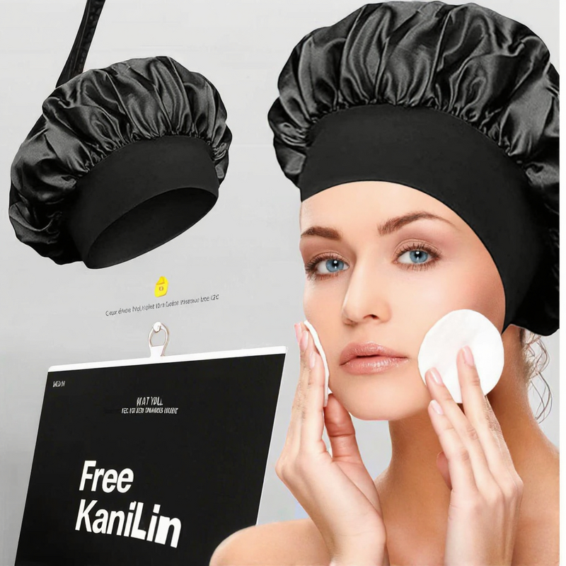 Hair Bonnet Manufacturer - OEM/ODM Customized Logo Solid Color High Elasticity Polyester for Sleeping