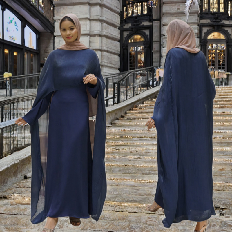 Eid Arabic Dress Manufacturer - OEM/ODM Elegant 2025 Long Muslim Cloak 4 Colors Autumn Polyester
