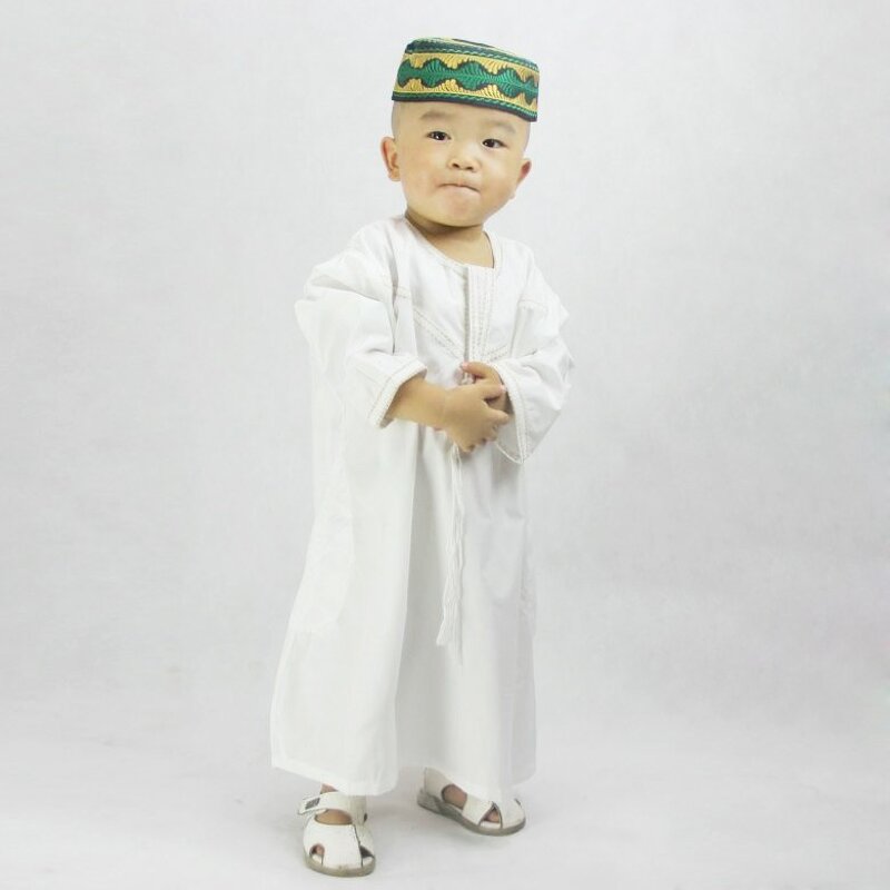 Muslim Baby Abaya Manufacturer - OEM/ODM Dropshipping Spot Wholesale OEM 1-6 Years Round Neck