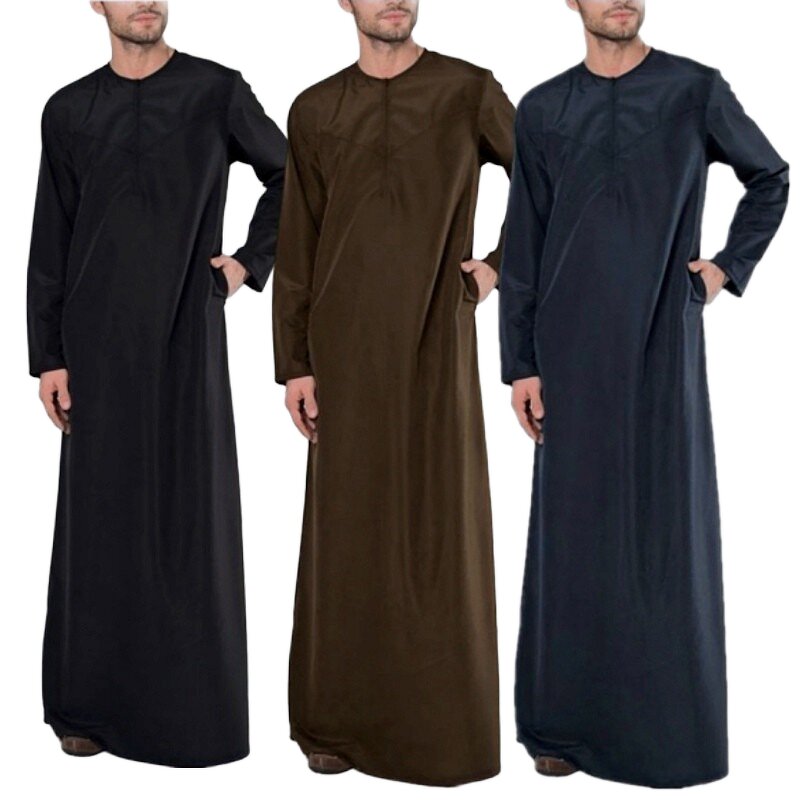 Modest Dress for Men Manufacturer - OEM/ODM 2025 New Winter Season Abaya Robe with Zipper