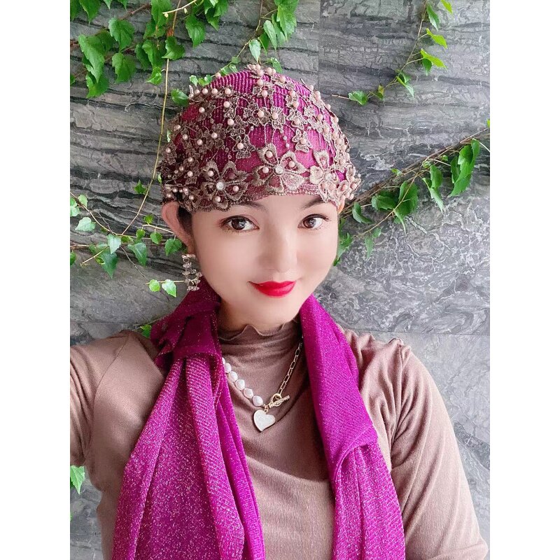 Muslin Gauze Cap Factory - OEM/ODM 2022 New Design Ethnic Style Wrapped Decorative Hat