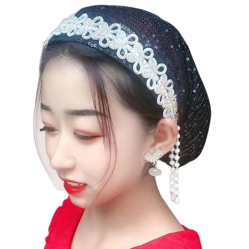 Turban Hat Factory - OEM/ODM 2022 New Design Fold Muslim Autumn Winter Iris Fringe Hair Band