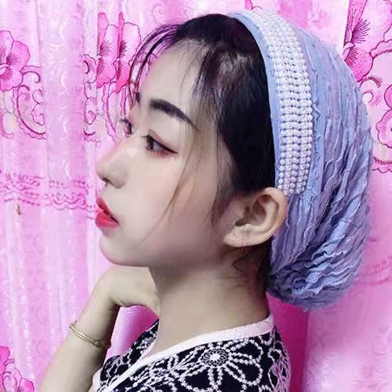 Muslim Tassel Hat Factory - OEM/ODM 2022 New Design Auger Tassel Pearl Bright Diamond Flower