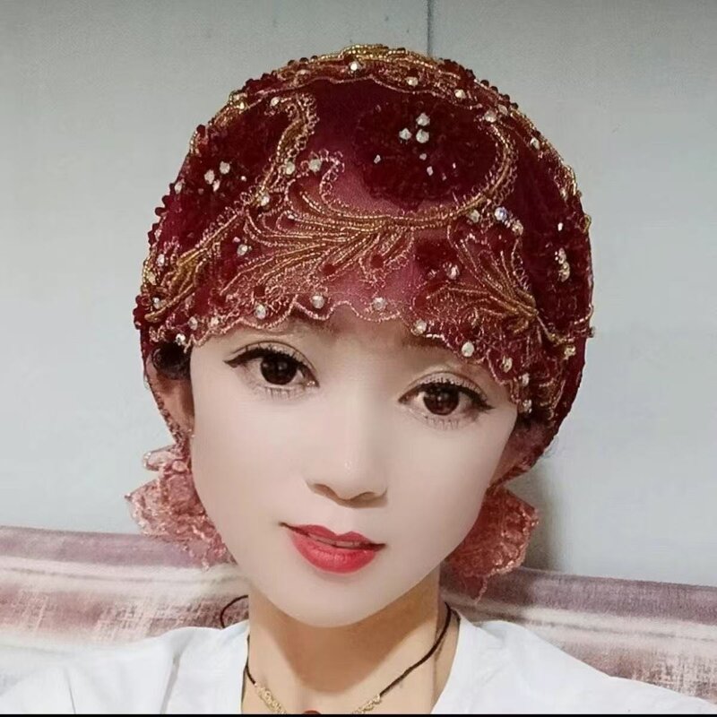 Hijab Cap Manufacturer - OEM/ODM 2025 New Moroccan Style Fish Tail Tassel Gold Thread