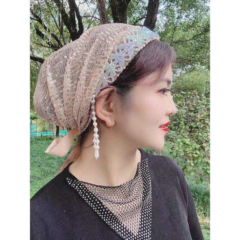Sequined Fringe Hat Manufacturer - OEM/ODM 2022 New Design Style Muslim Autumn Winter Hairpin