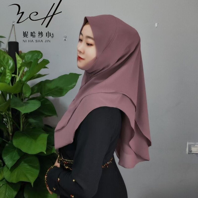 Chiffon Hijab Manufacturer - OEM/ODM Fashion with Built-in Soft Visor Cap Lightweight