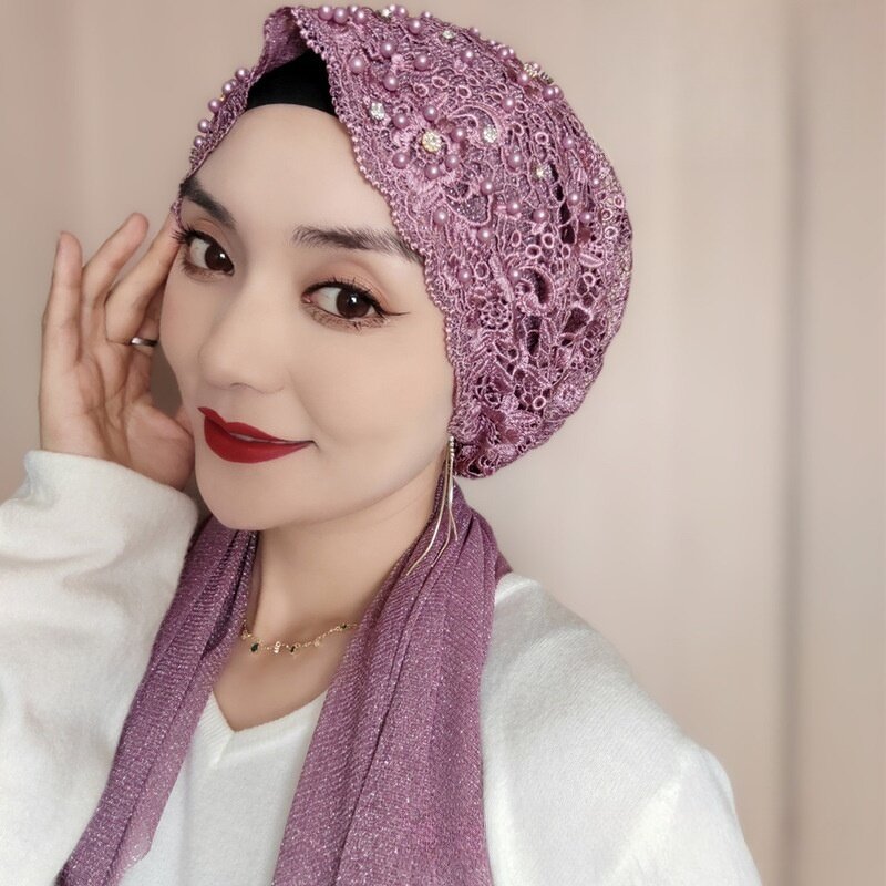 Muslim Scarf Cape Manufacturer - OEM/ODM Luxury with Beaded Floral Embroidery Handmade Heavy