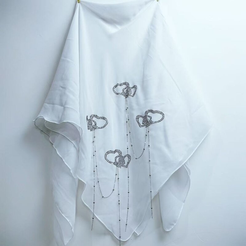 Hijab Scarf Manufacturer - OEM/ODM Factory Direct Supply New Pearl Chiffon with Heart Tassel