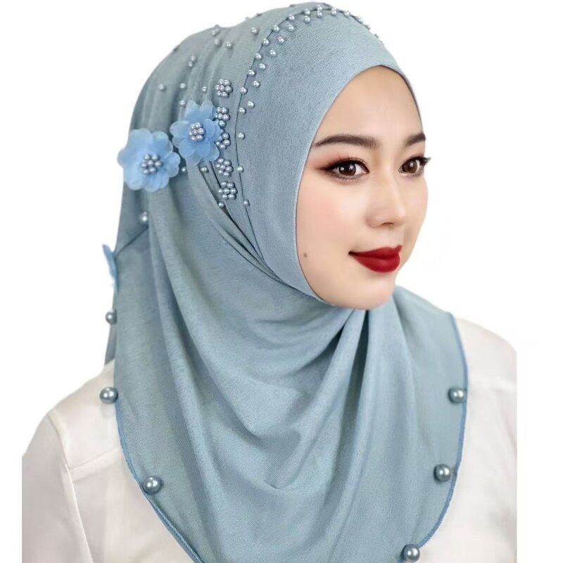Hijab Cap Factory - OEM/ODM Wholesale Ready Stock Malay Style Beaded Embroidered